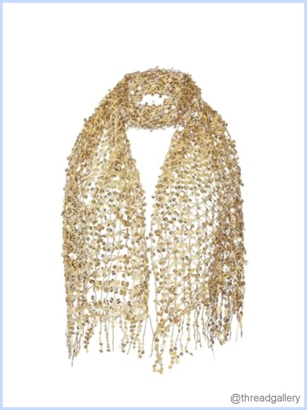 Sequin Fringe Shawl Wrap Lightweight Evening Scarf